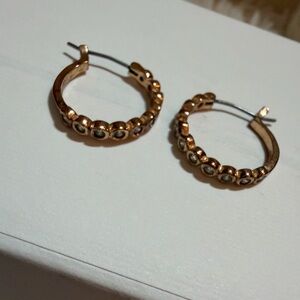 Kate Spade Rose Gold Hoop Earrings